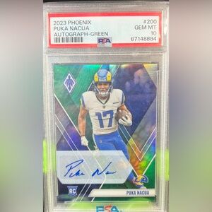 2023 Phoenix Prism Puka Nacua Auto Rookie (Green) 6/10